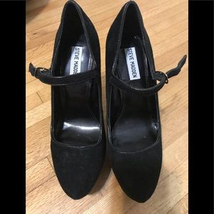 Steve Madden Viktoree Size 9 Black Suede